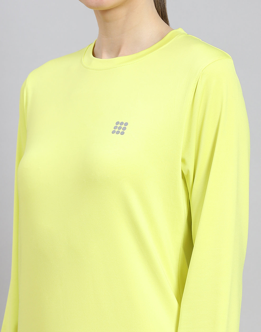 Rock.it Women Yellow Solid Round Neck Full Sleeve Top