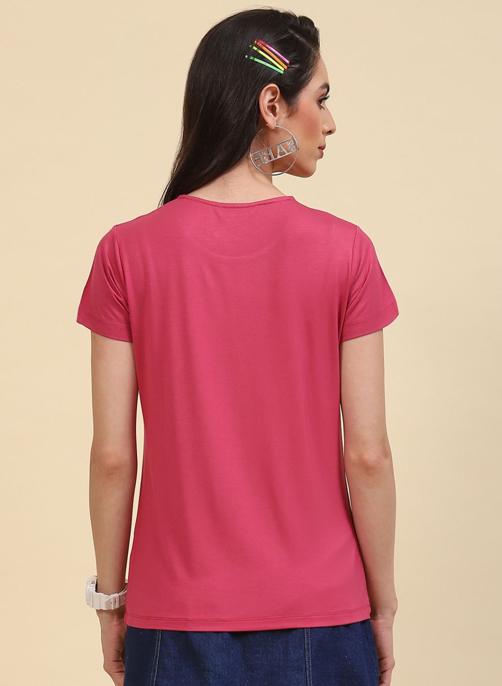 Women Pink Printed Top