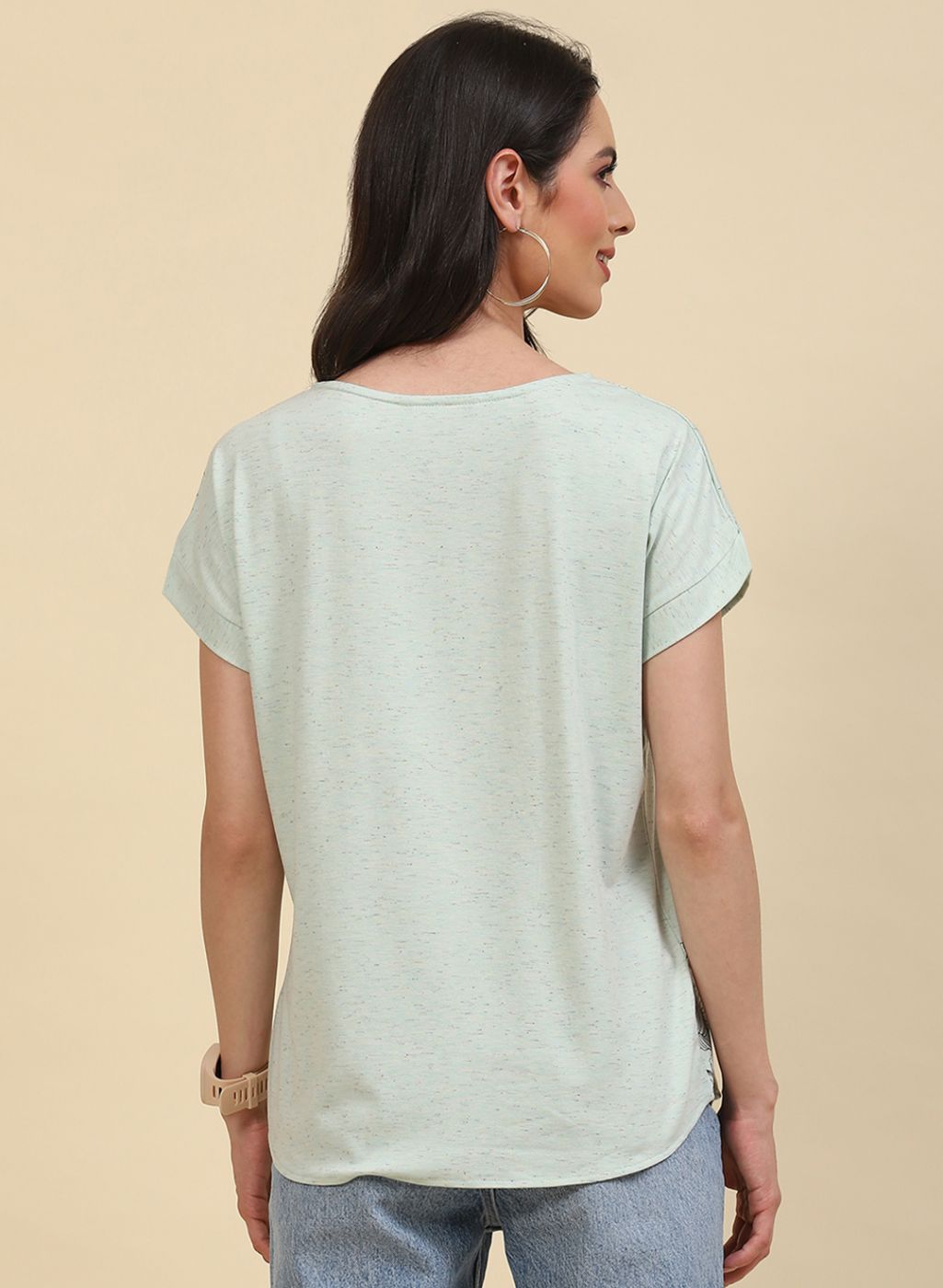 Women Green Printed Top