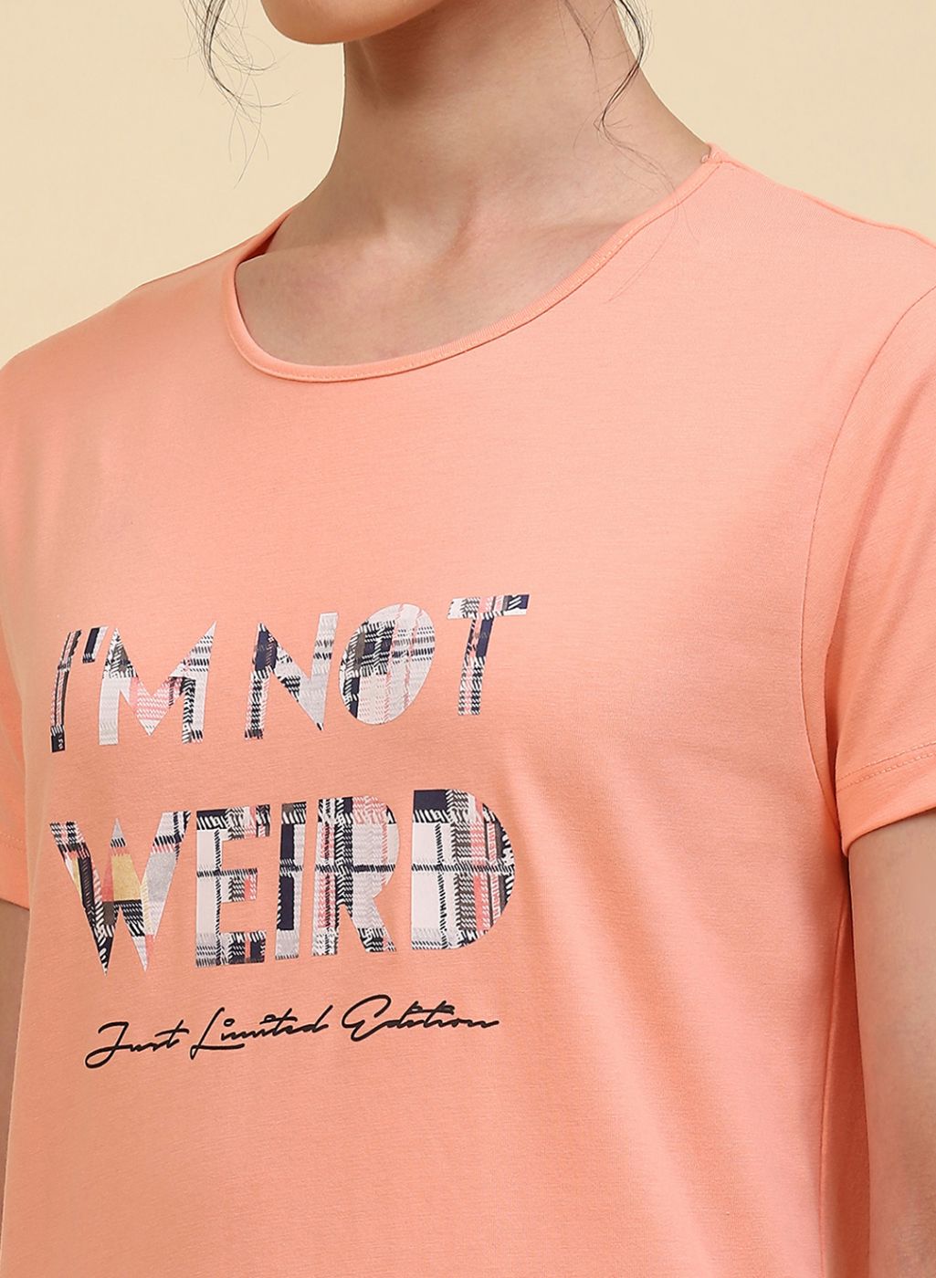 Women Peach Printed Lower Set