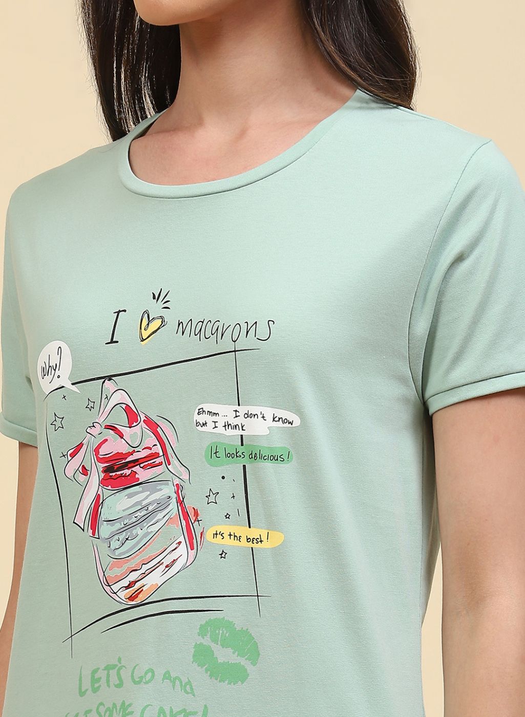 Women Green Printed Lower Set