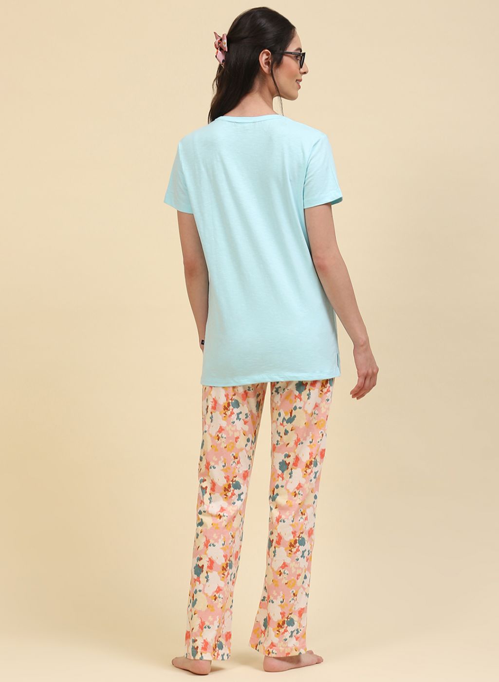 Women Blue Printed Lower Set