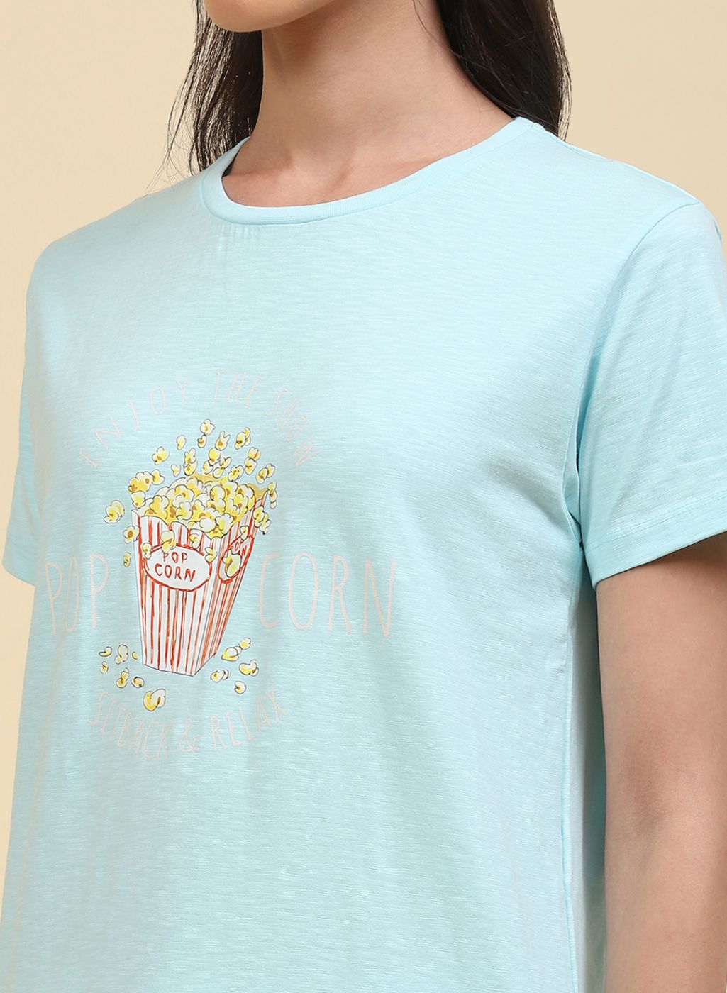 Women Blue Printed Lower Set