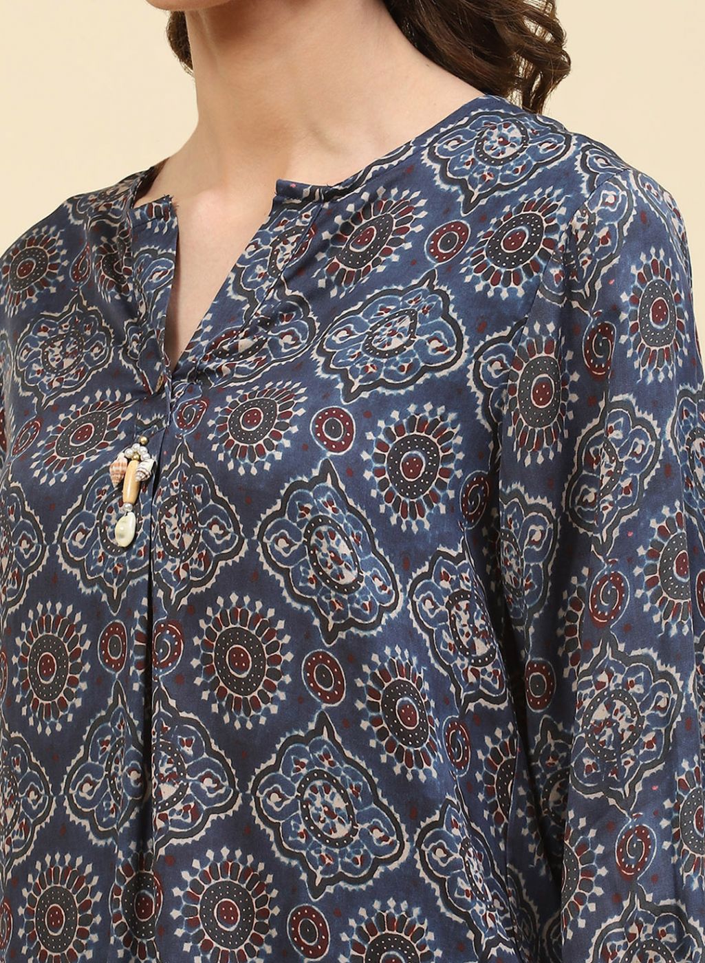 Women Blue Printed Top