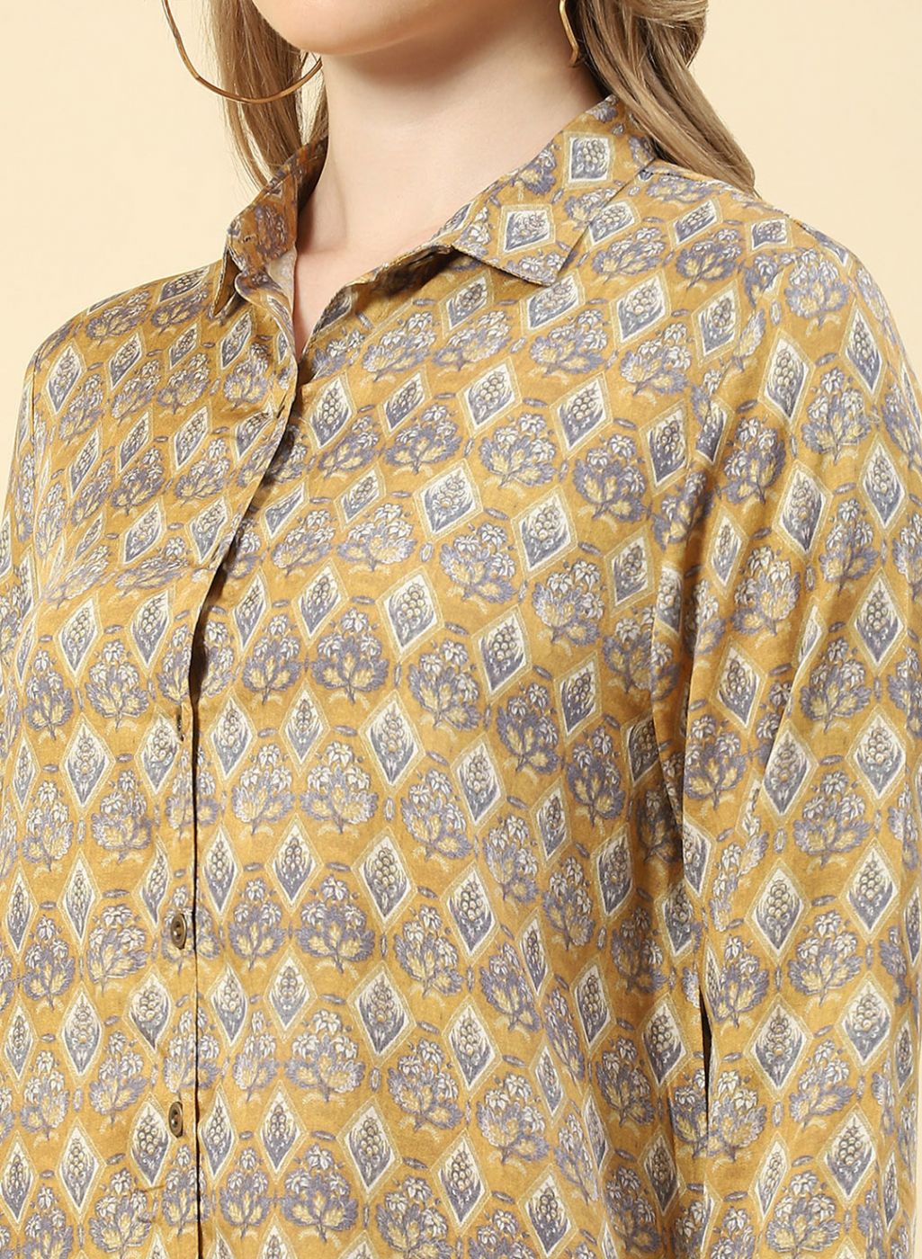 Women Yellow Printed Top