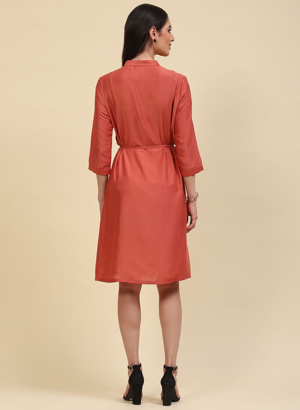 Women Pink Plain Tunic