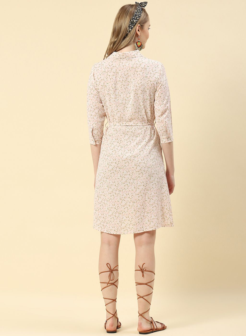 Women Peach Printed Tunic