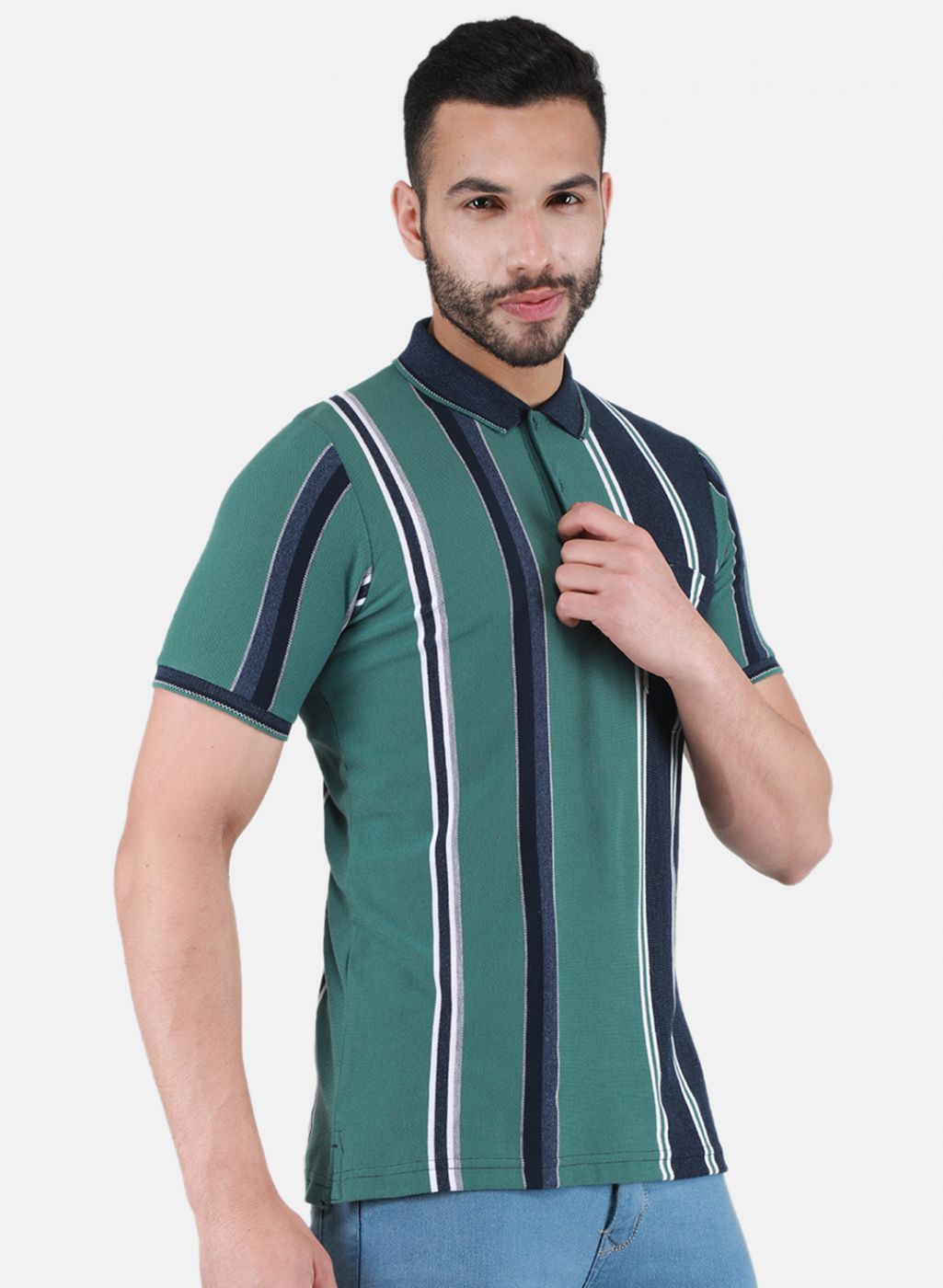 Men NAvy Blue Printed T-Shirt