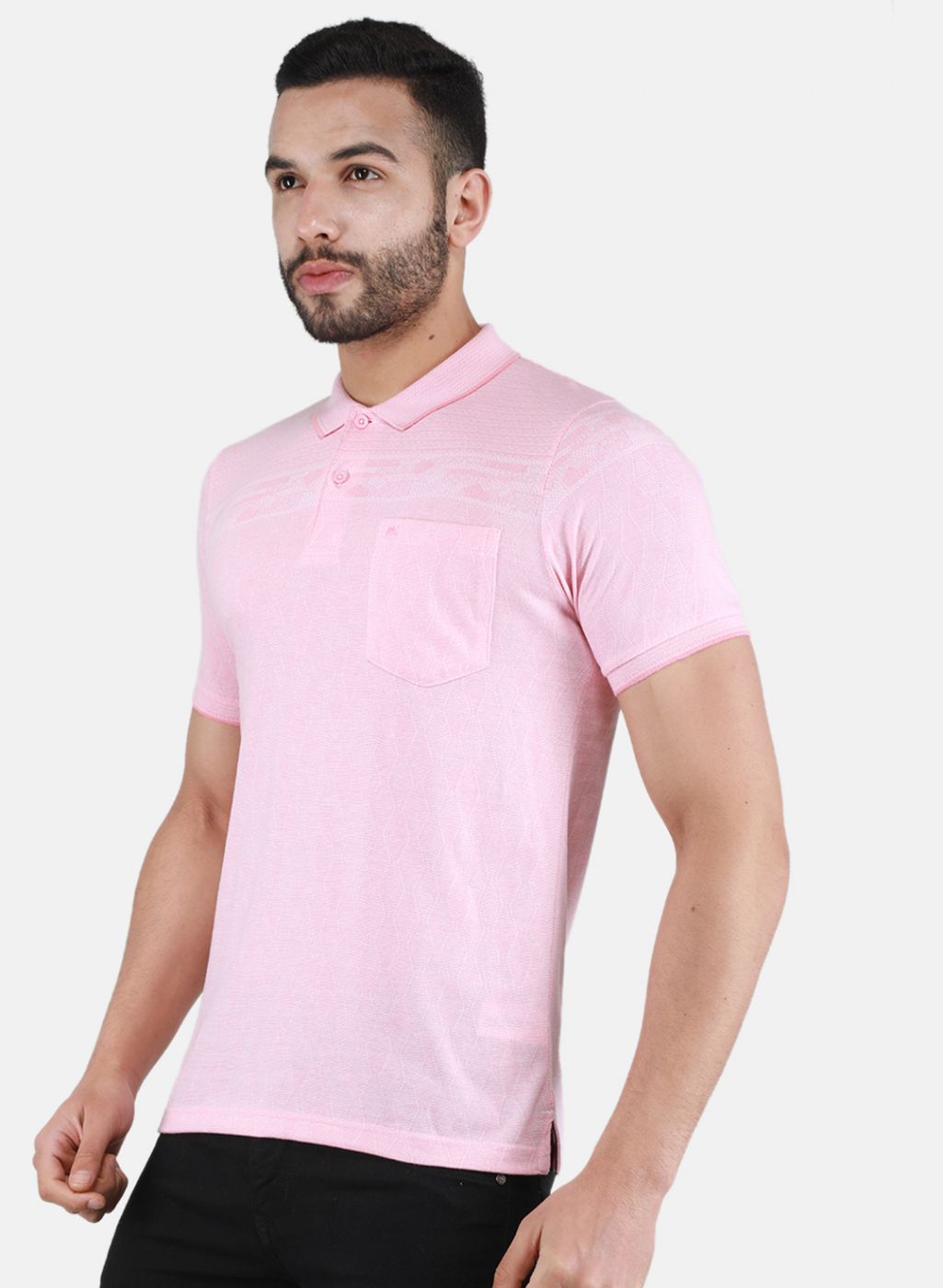 Men Pink Printed T-Shirt