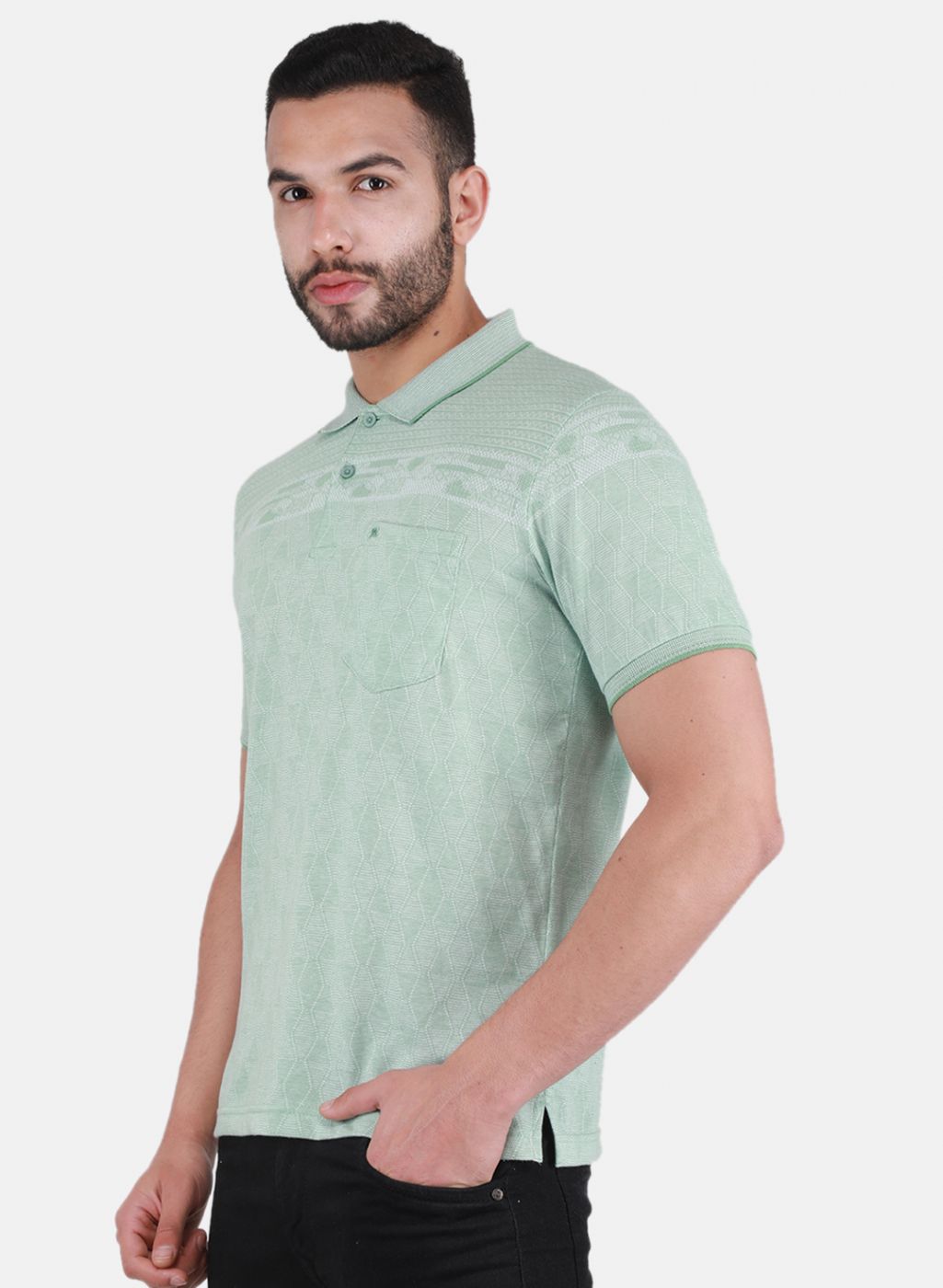 Men Green Printed T-Shirt