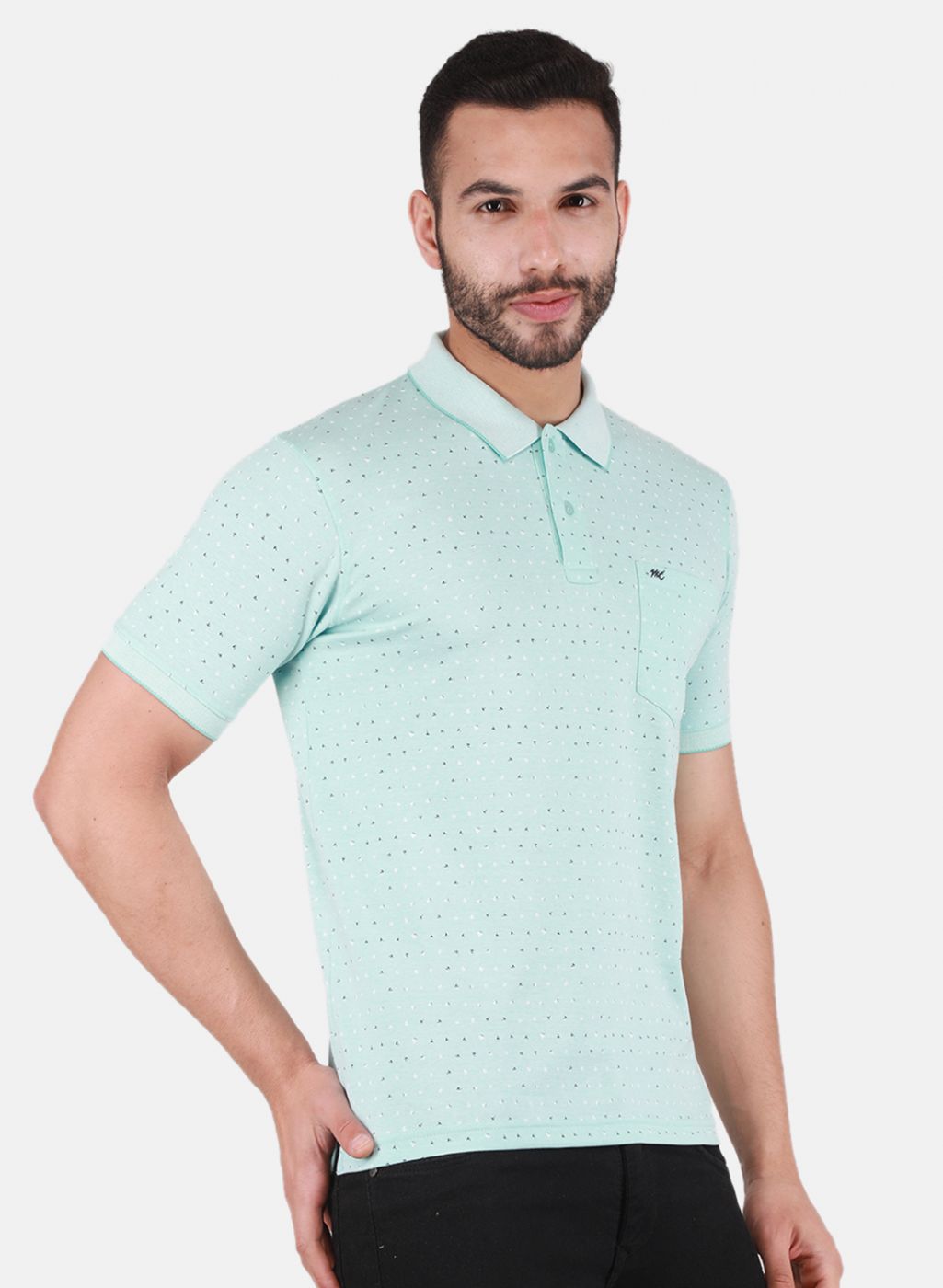 Men Green Printed T-Shirt