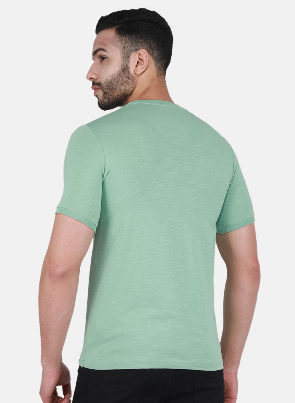 Men Green Printed T-Shirt