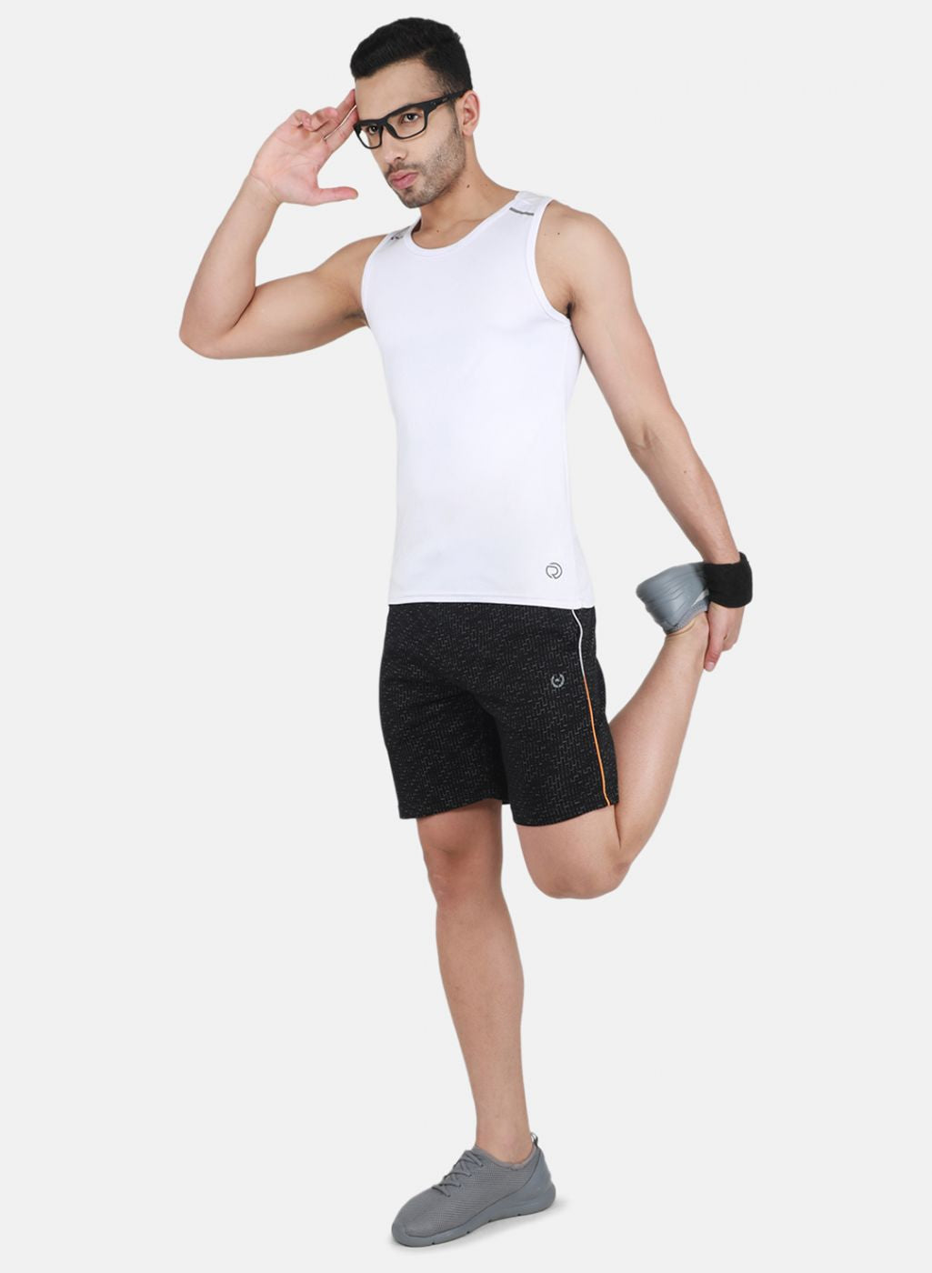 Men Black Printed Bermuda