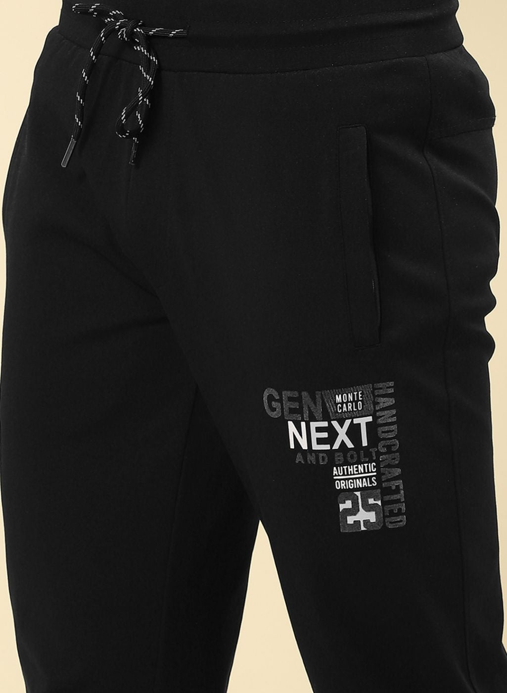 Men Black Regular Fit Lower