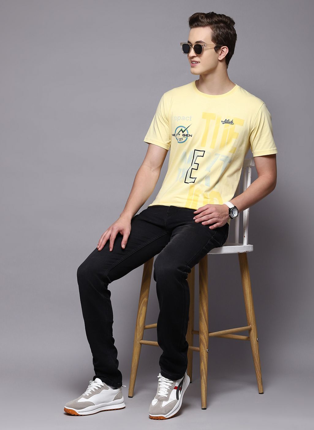 Men Black NArrow Fit Denim