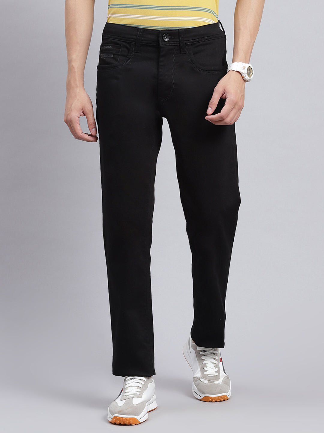 Men Black Regular Fit Denim
