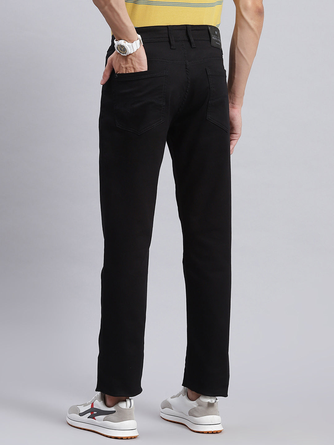 Men Black Regular Fit Denim