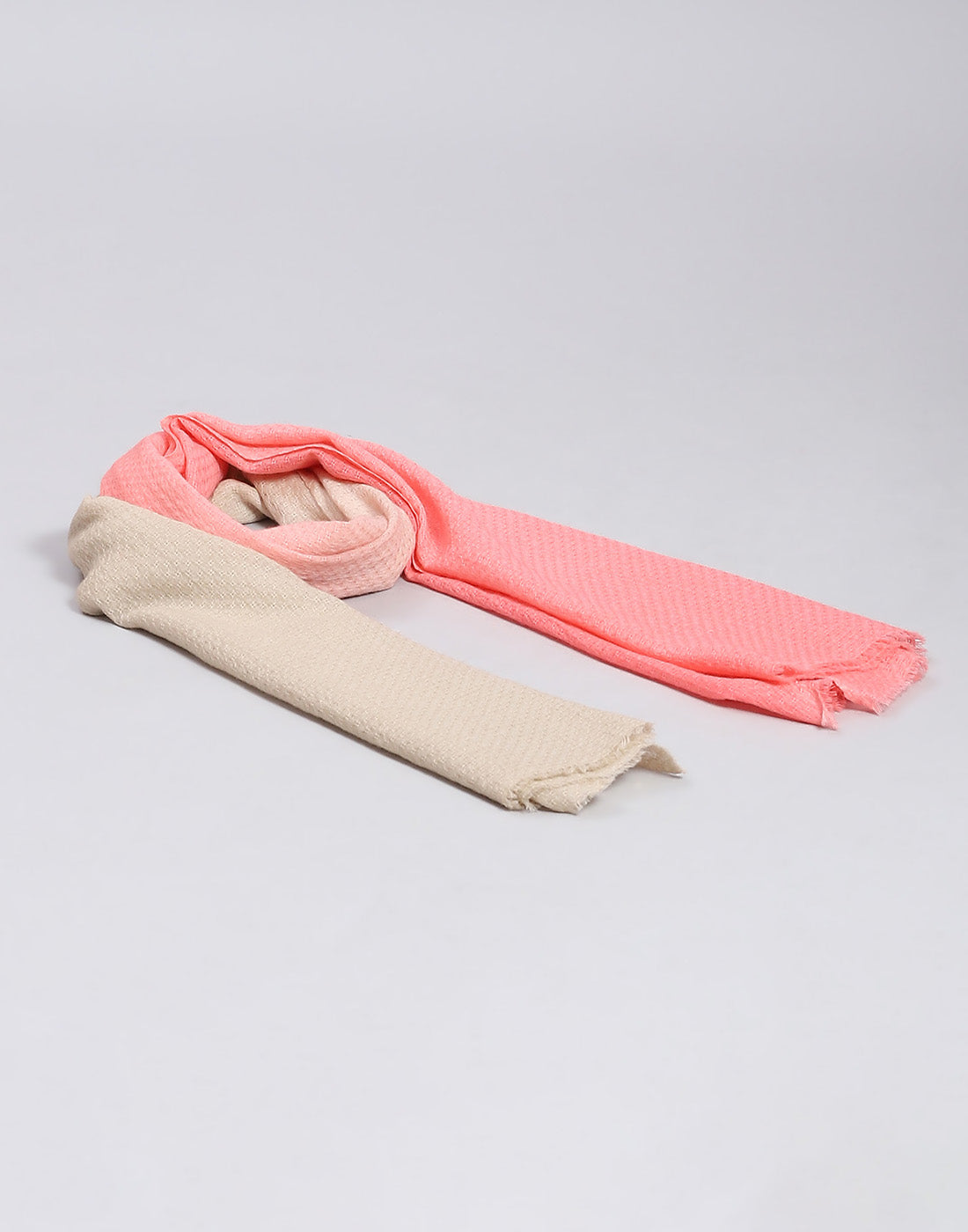 Women Pink Self Design Stole