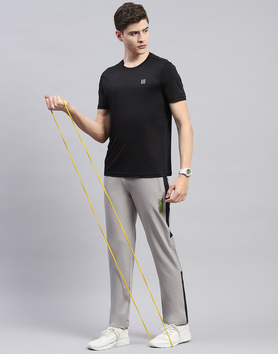 Rock.it Men Black Solid Round Neck Half Sleeve T-Shirt