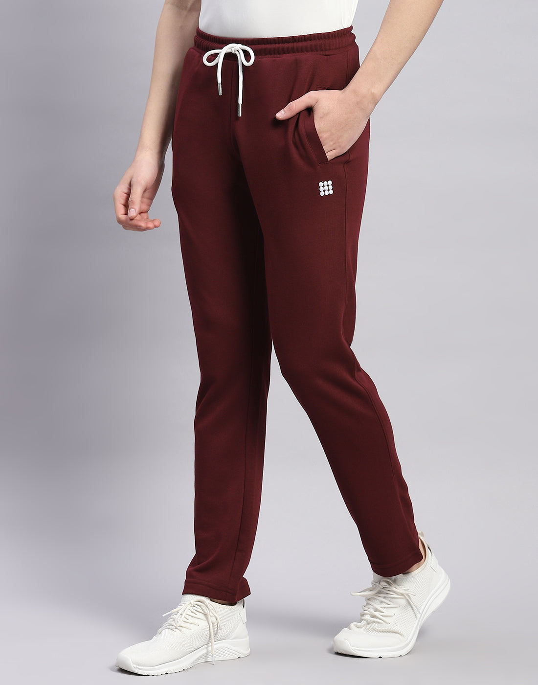 Rock.it Men Maroon Solid Regular Fit Lower