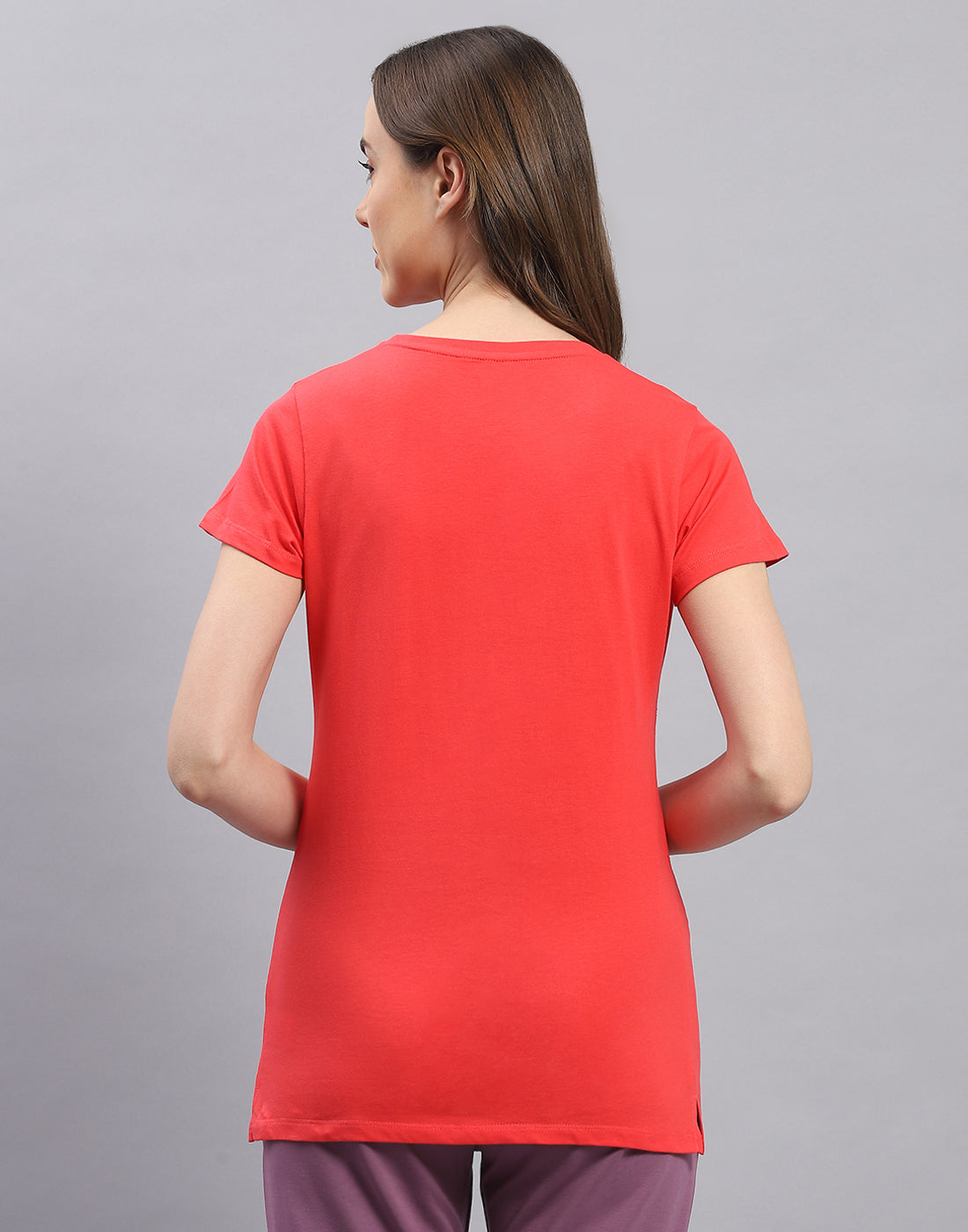 Women Red & Yellow Printed Round Neck Half Sleeve Top 2 Pc Set