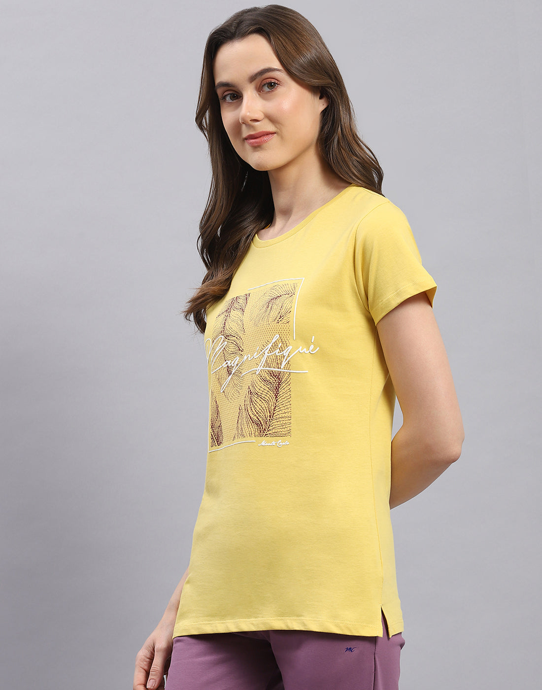 Women Red & Yellow Printed Round Neck Half Sleeve Top 2 Pc Set