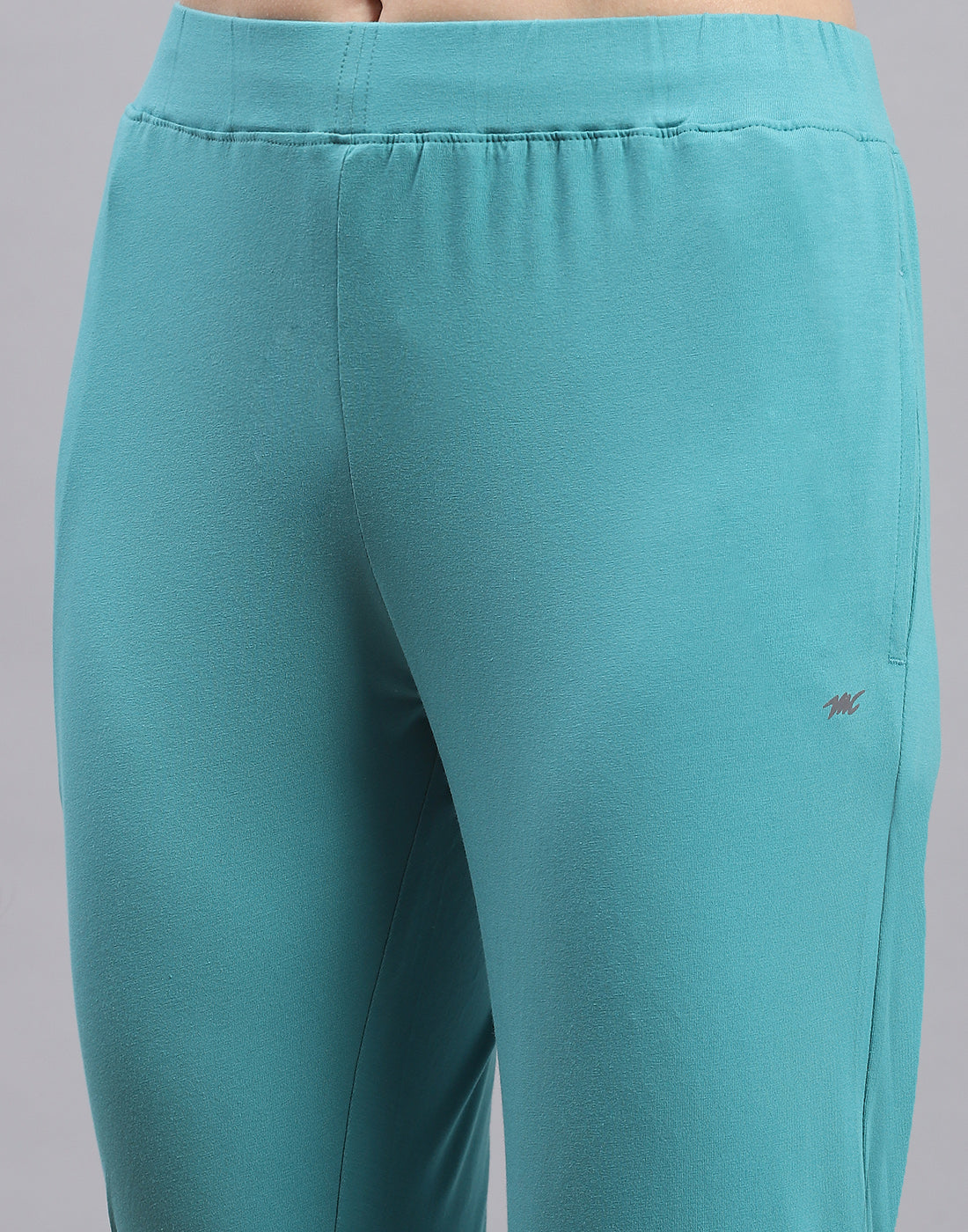 Women Turquoise Blue Solid Regular Fit Lower