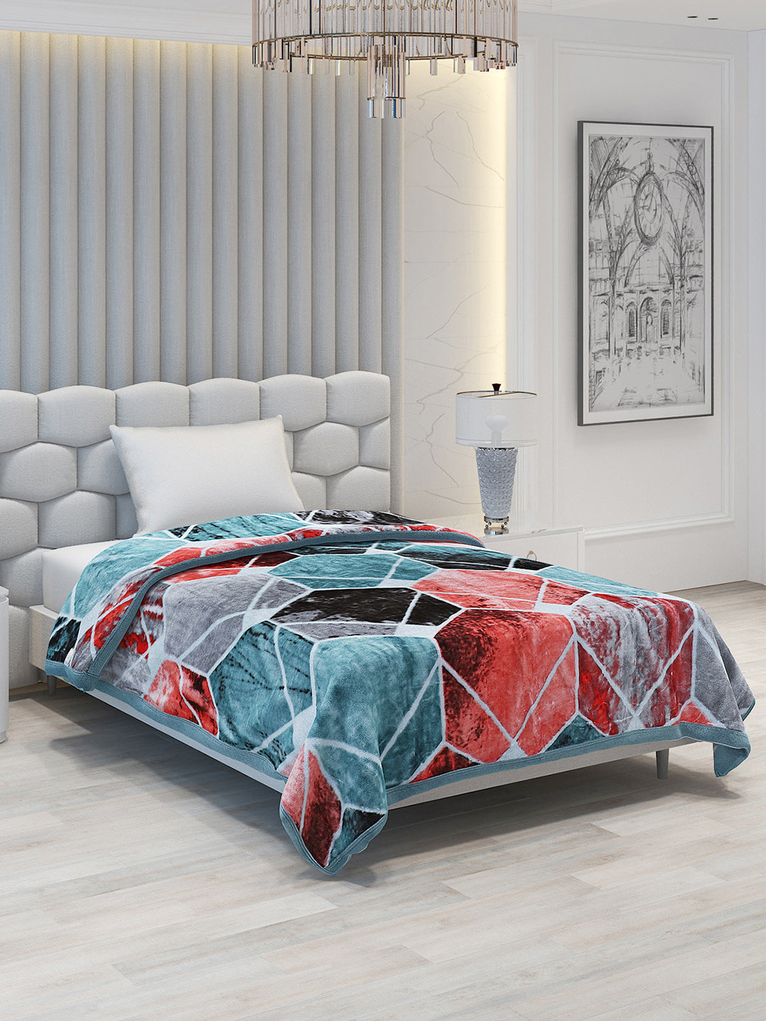 Printed Single Bed Blanket for Mild Winter -2 Ply