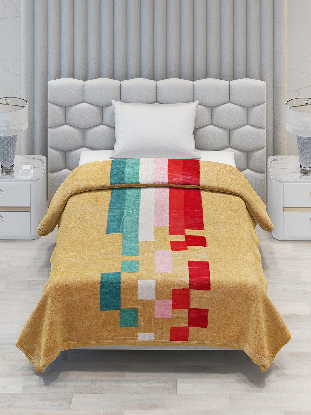 Printed Single Bed Blanket for Mild Winter -2 Ply