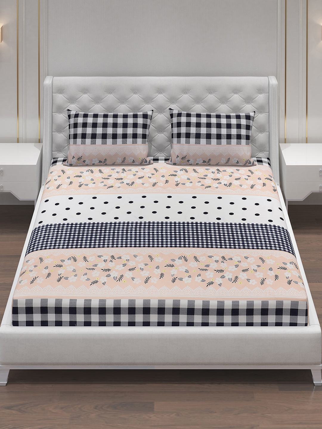 MOCA by Monte Carlo 120 GSM Microfibre Double Bedsheet with 2 Pillow Covers