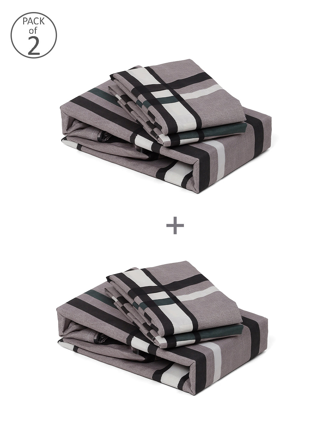 MOCA by Monte Carlo 120 GSM Microfibre Double Bedsheet (2 Pcs Set)