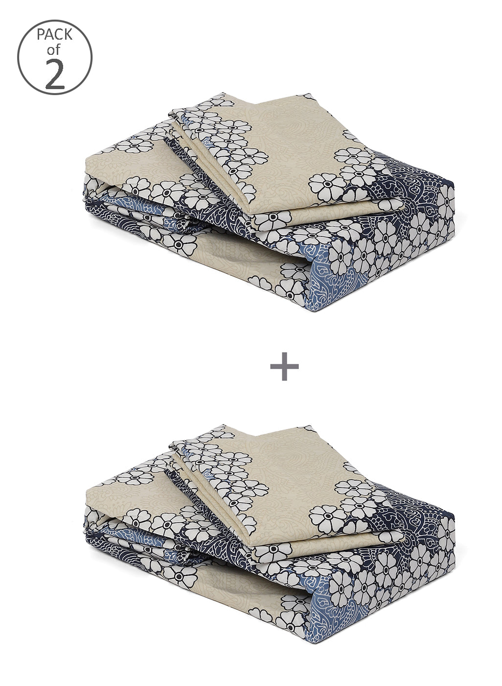 MOCA by Monte Carlo 120 GSM Microfibre Double Bedsheet (2 Pcs Set)