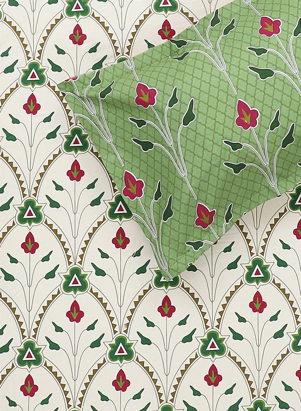 144TC Pure Cotton Single Bedsheet with 1 Pillow Covers