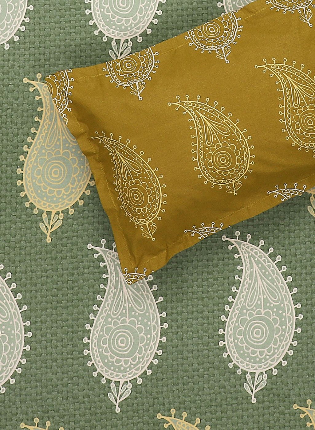 144TC Pure Cotton Single Bedsheet with 1 Pillow Covers