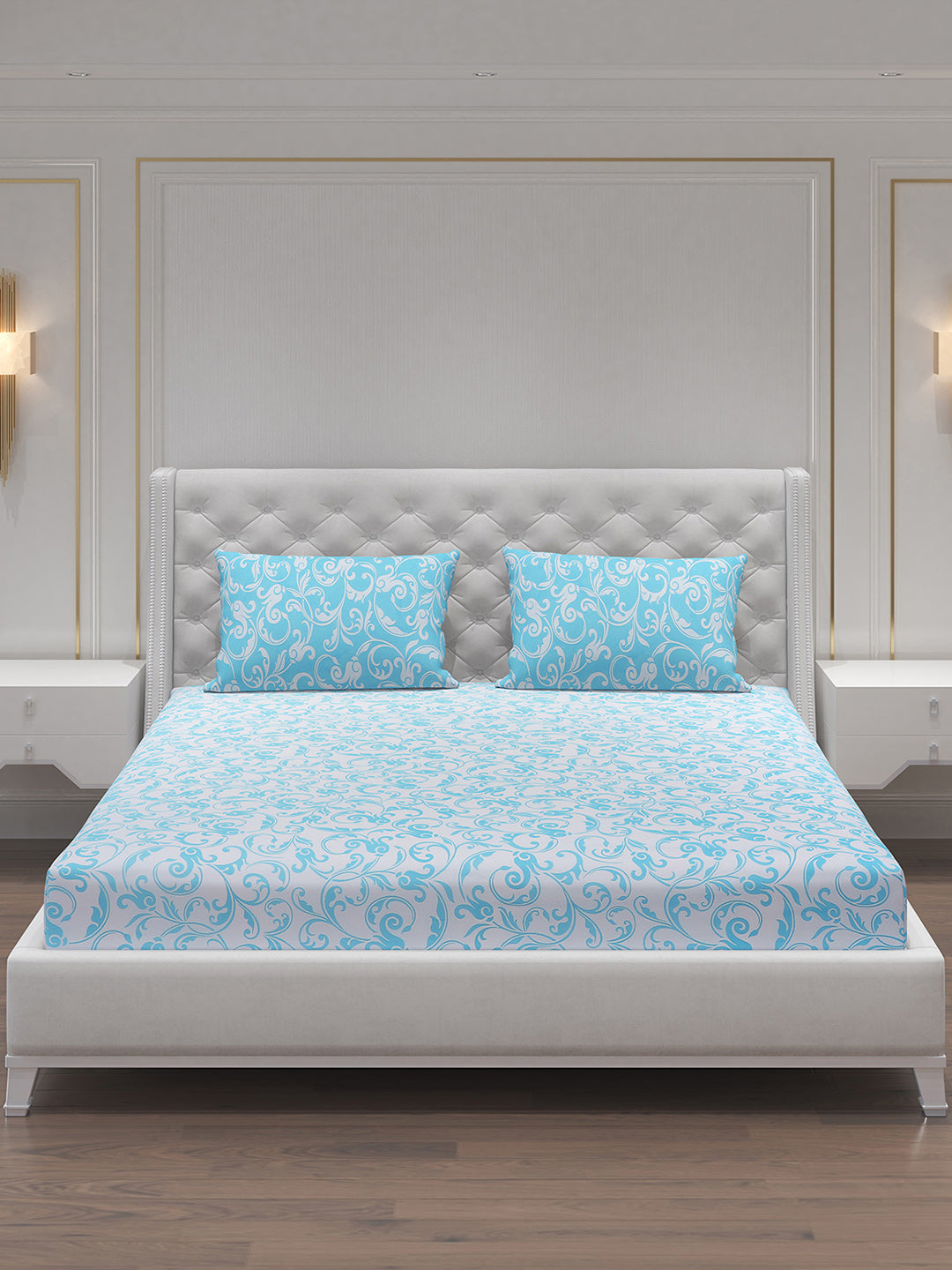 MOCA by Monte Carlo 104 TC Cotton Double Bedsheet with 2 Pillow Covers