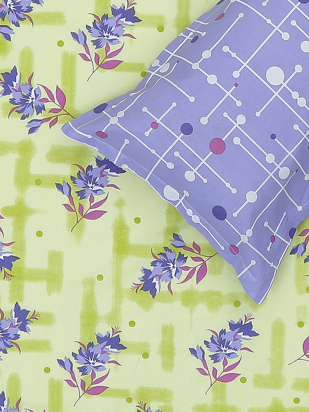 MOCA by Monte Carlo 104 TC Cotton Double Bedsheet with 2 Pillow Covers