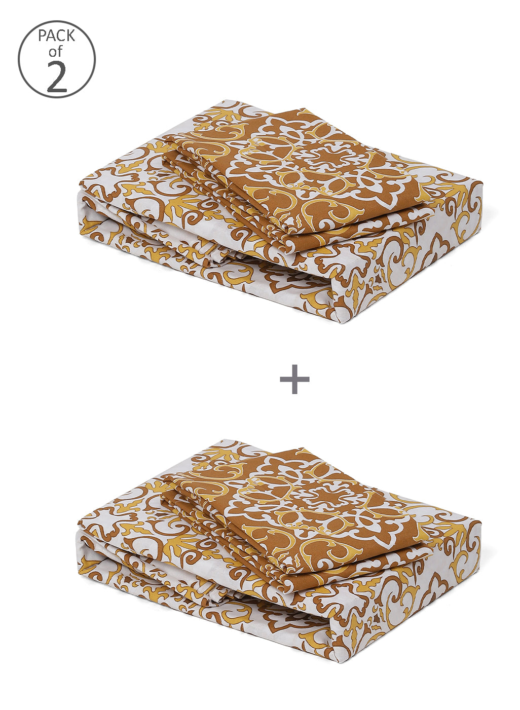 MOCA by Monte Carlo 104 GSM Cotton Double Bedsheet (2 Pcs Set)