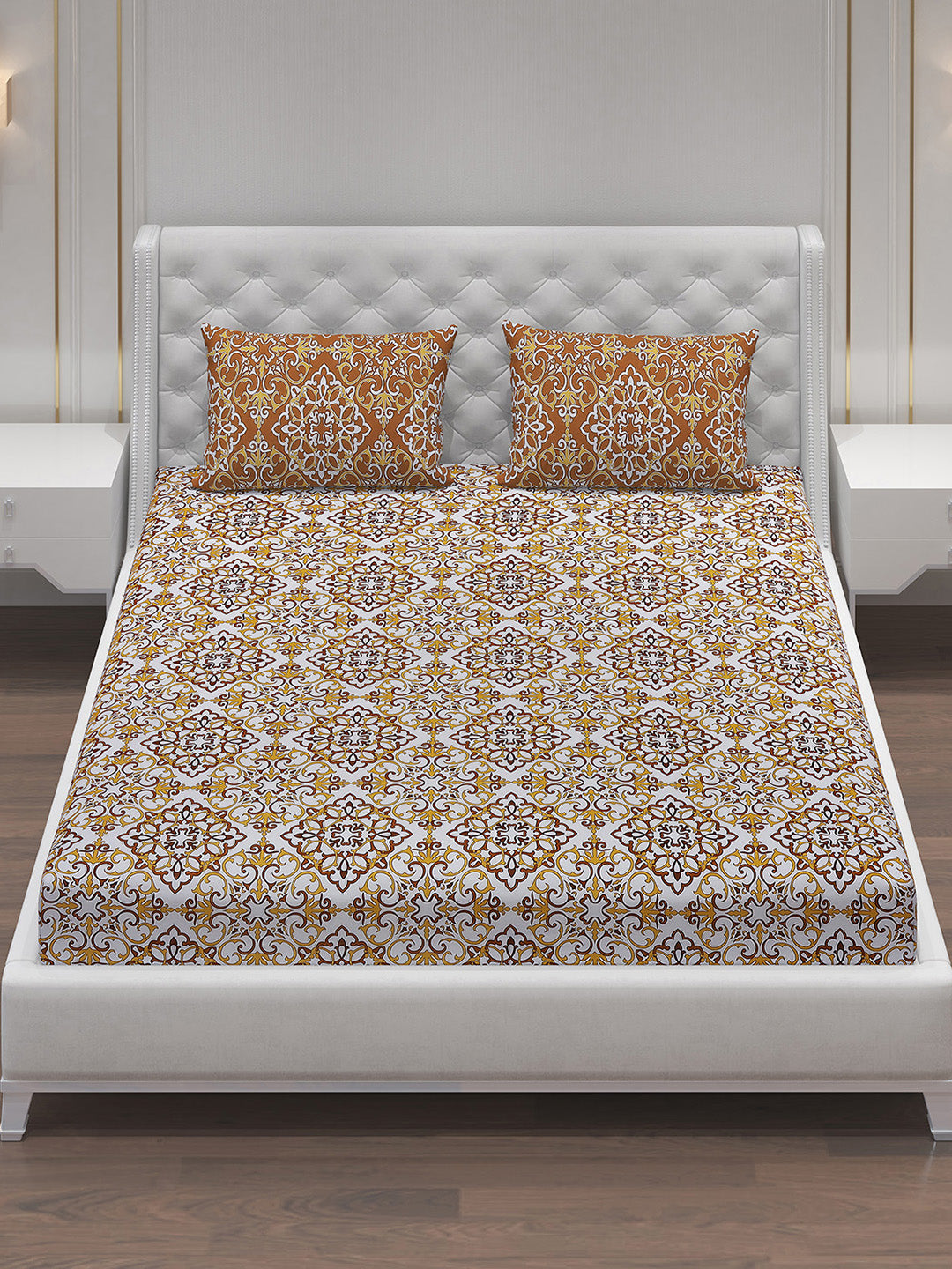 MOCA by Monte Carlo 104 GSM Cotton Double Bedsheet (2 Pcs Set)