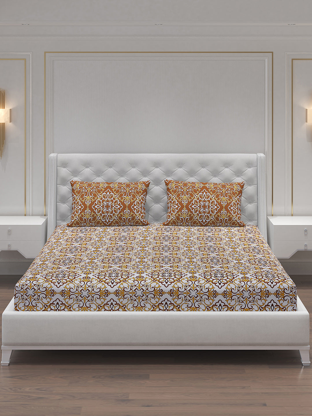 MOCA by Monte Carlo 104 GSM Cotton Double Bedsheet (2 Pcs Set)