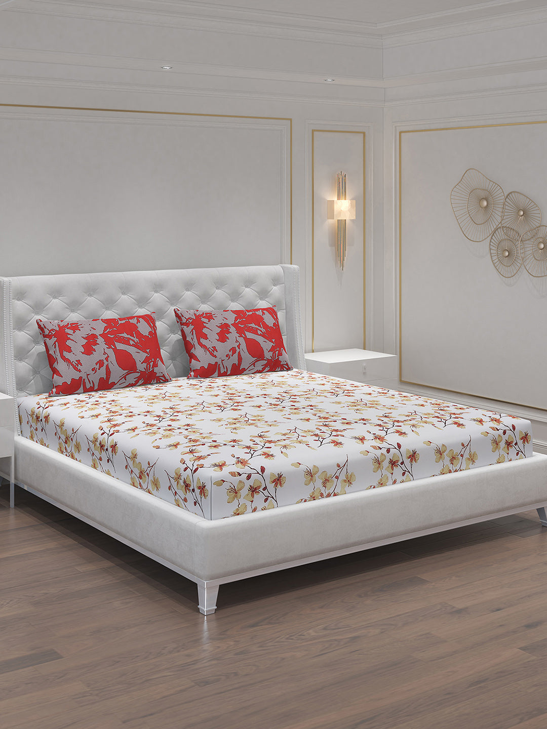 MOCA by Monte Carlo 104 GSM Cotton Double Bedsheet (2 Pcs Set)