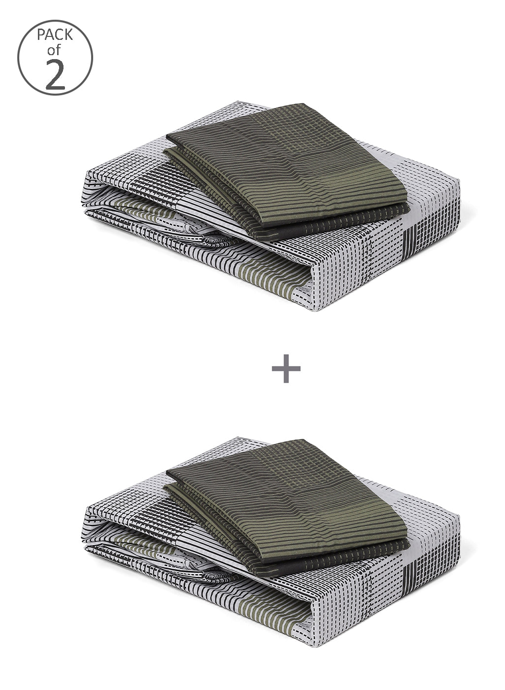 MOCA by Monte Carlo 104 GSM Cotton Double Bedsheet (2 Pcs Set)