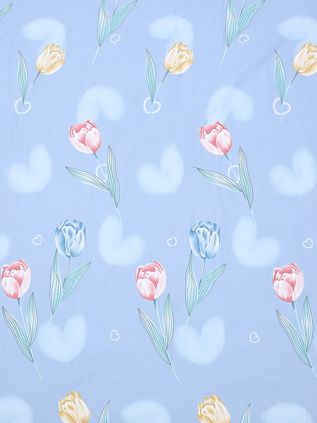 140 GSM Polyester Double Bed Bedsheet with 2 Pillow Covers