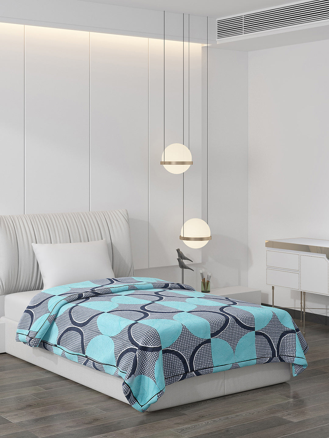 Printed 100% Polyester Single Bed Comforter for AC Room