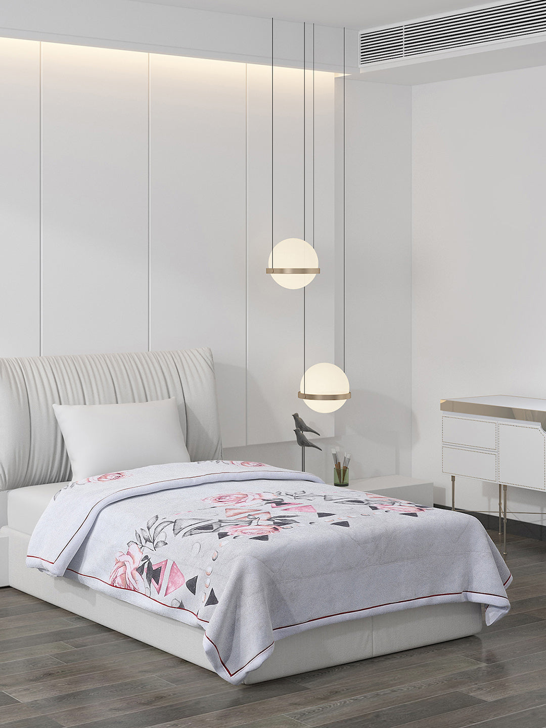 Printed 100% Polyester Single Bed Comforter for AC Room