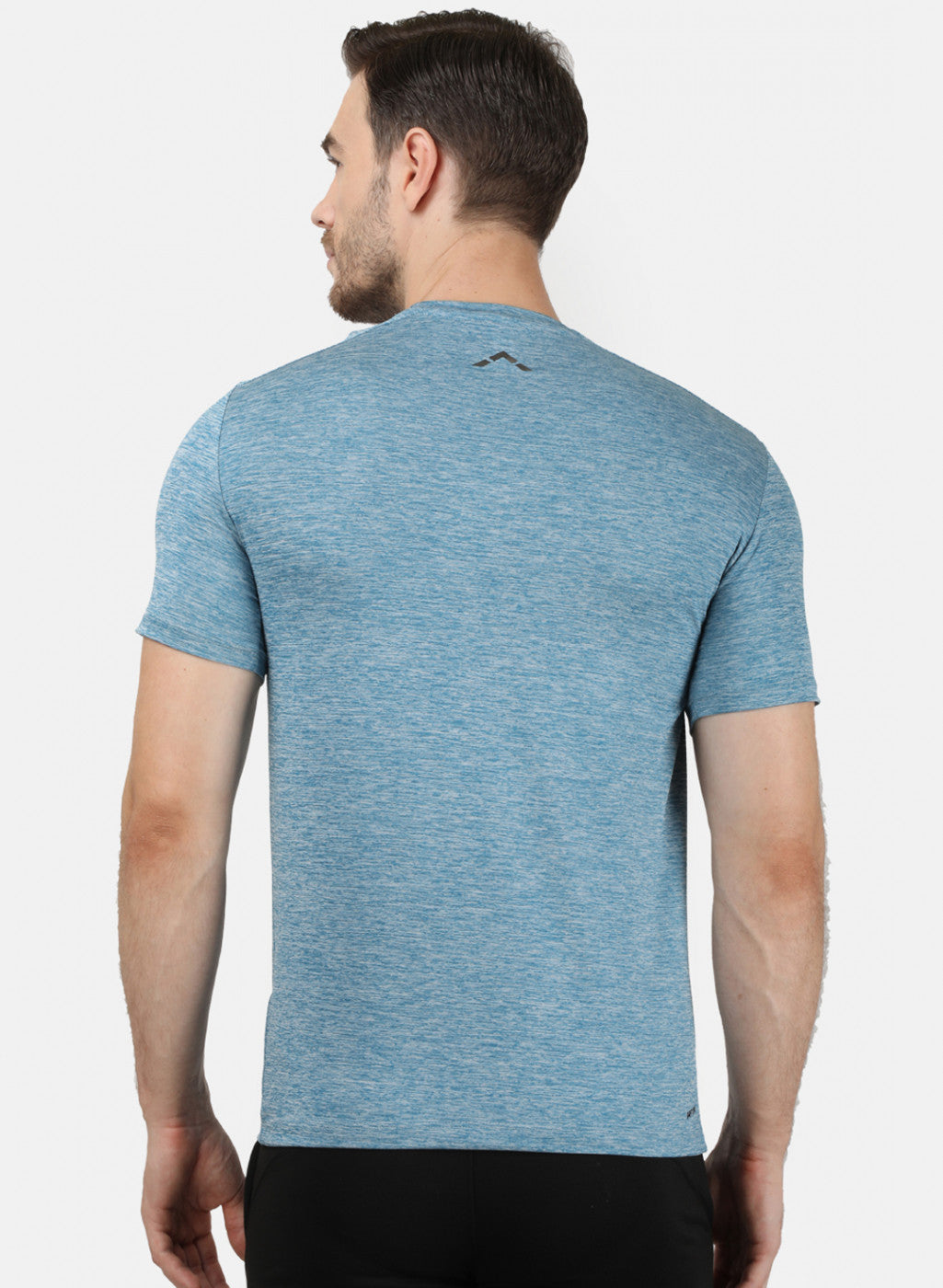 Rock.it Men Blue Self Design T-Shirt