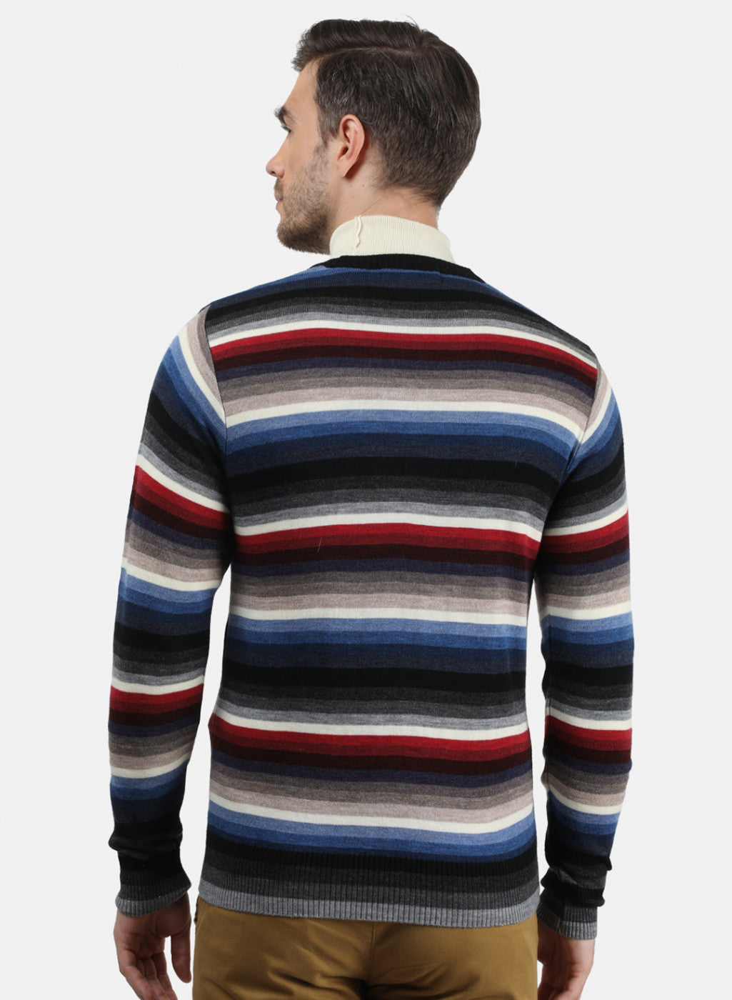 Men Multicolor Solid Pullover