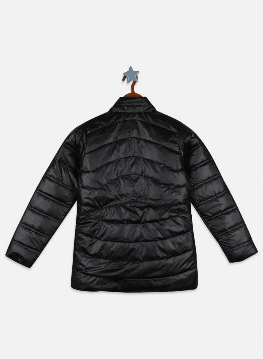 Girls Black Solid Jacket