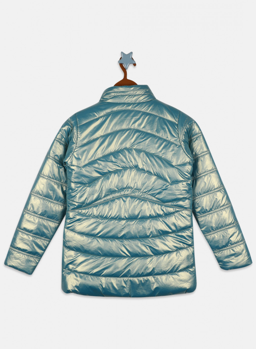 Girls Green Solid Jacket