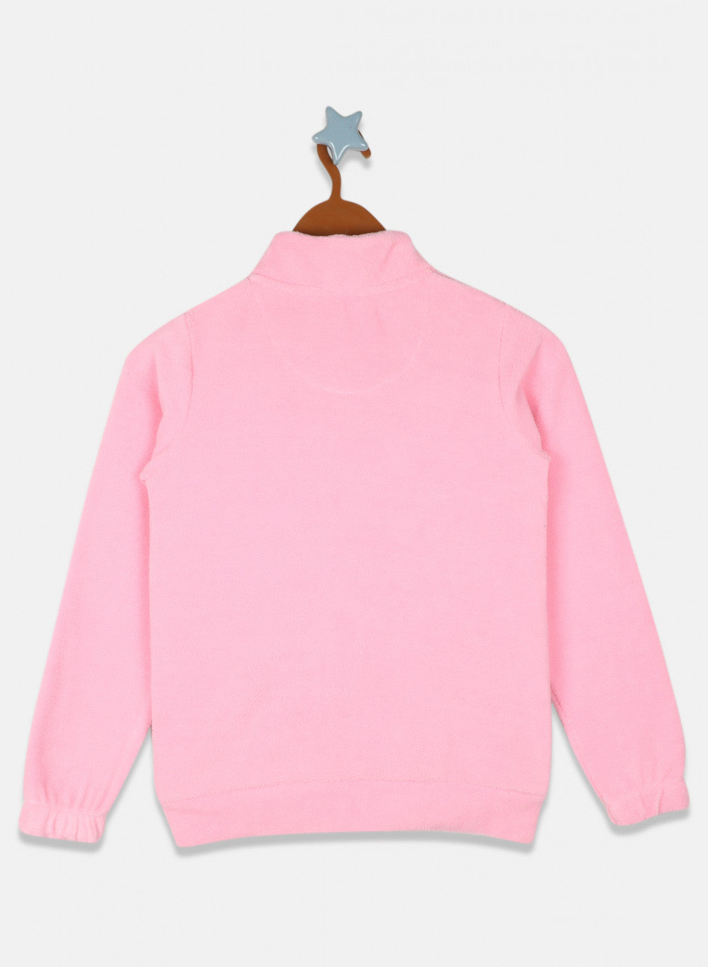 Girls Pink Solid Tracksuit