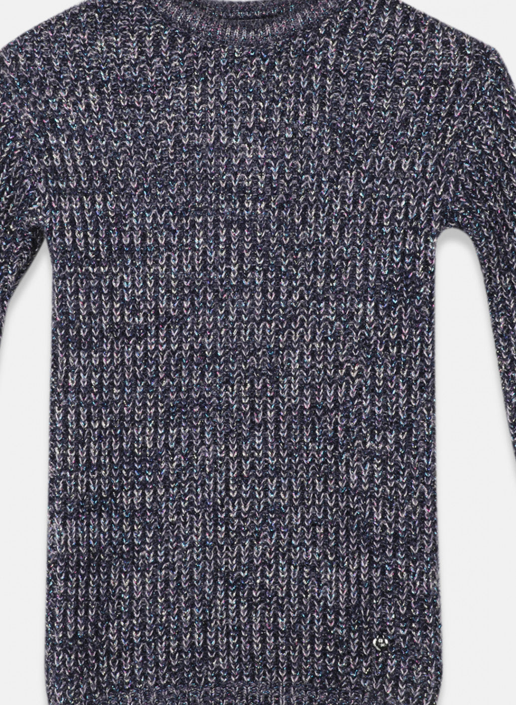 Girls Navy Blue Solid Top